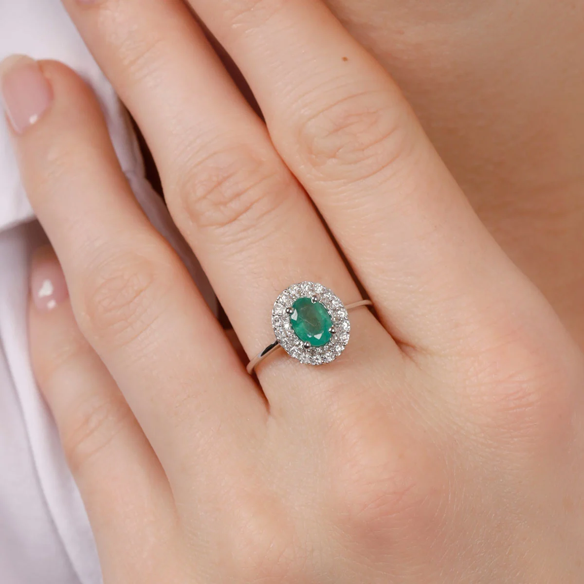 Bague "Adoration Lumineuse" Or blanc et Grenat – Image 2