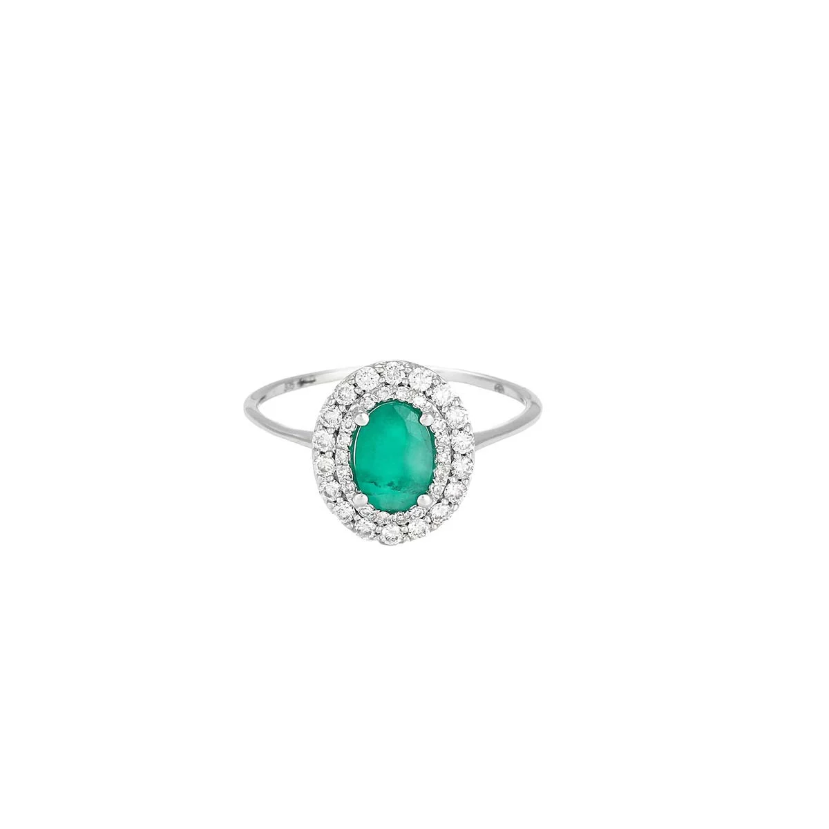 Bague "Adoration Lumineuse" Or blanc et Grenat
