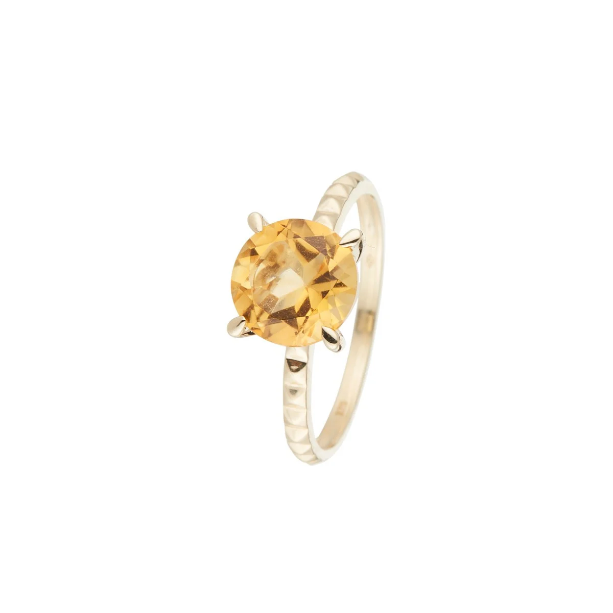 Bague "Agnès" Or jaune et Citrine