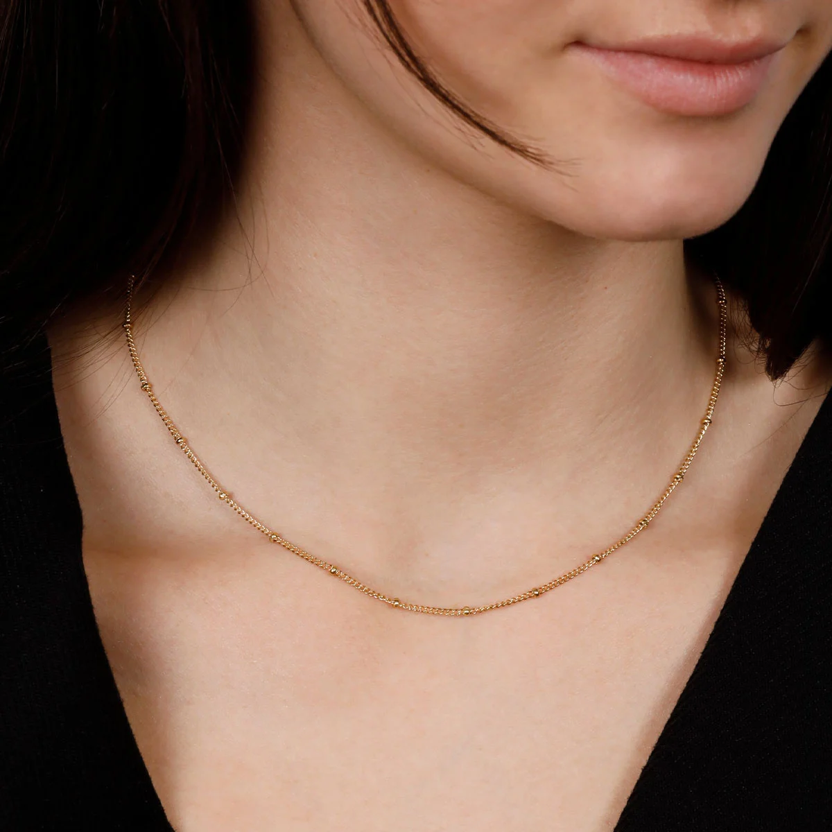 Collier Rosefield "Dotted Necklace Gold" - JDCHG-J057 – Image 2