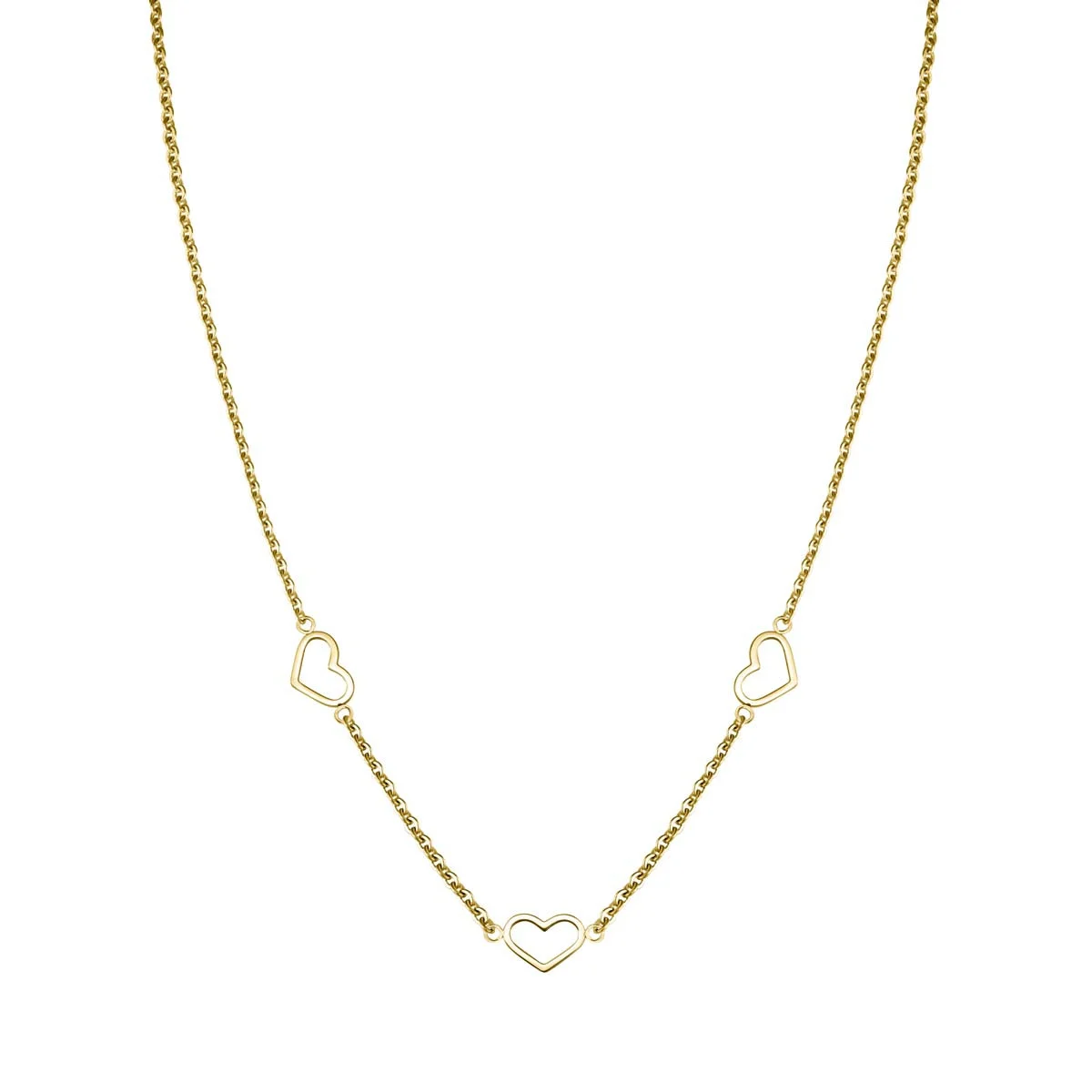 Collier Rosefield "Triple Heart Necklace Gold" - JNTHG-J535