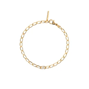 PDPAOLA Bracelet chaîne en argent plaqué or - Lettre A - PU01-538-U