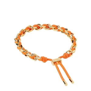 PDPAOLA Bracelet chaîne et cordon en argent plaqué or - Tangerine - PU01-686-U