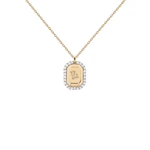 PDPAOLA Collier zodiaque en argent plaqué or - Capricorne - CO01-577-U